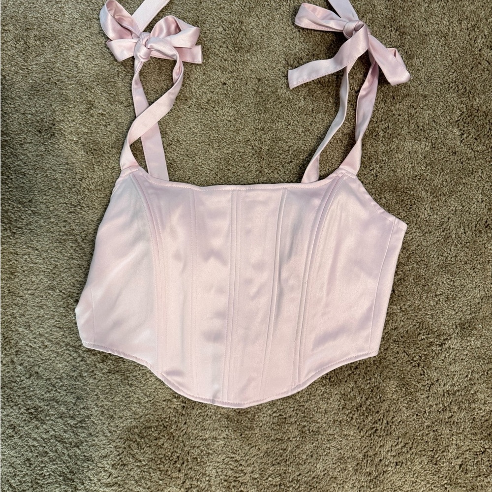 Forever 21 Light Pink Satin Top- Never Worn